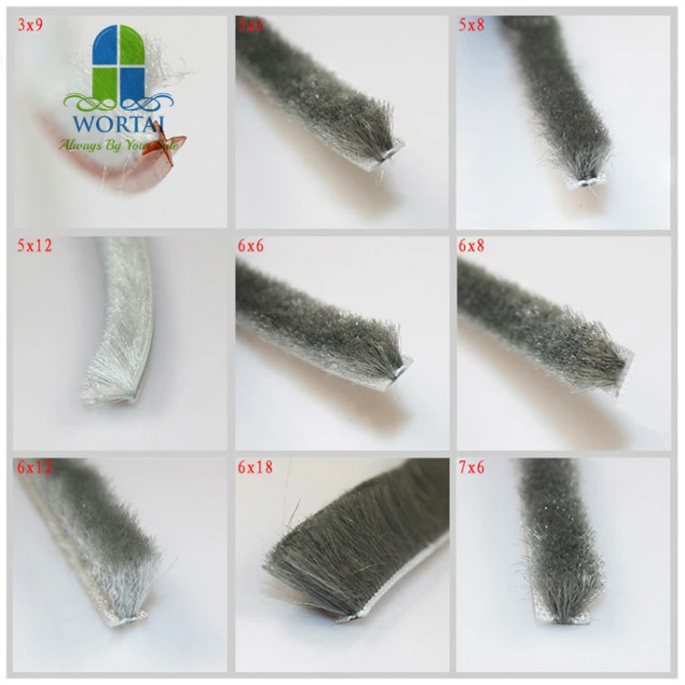 High Precision Anti-Water Silicone Weather Seal Strip Woven Pile Brush Seal for Door and Window